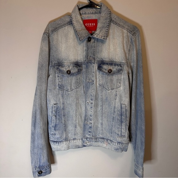 Guess Other - Guess Men's Classic Denim Jean Jacket Medium Wash Size Small